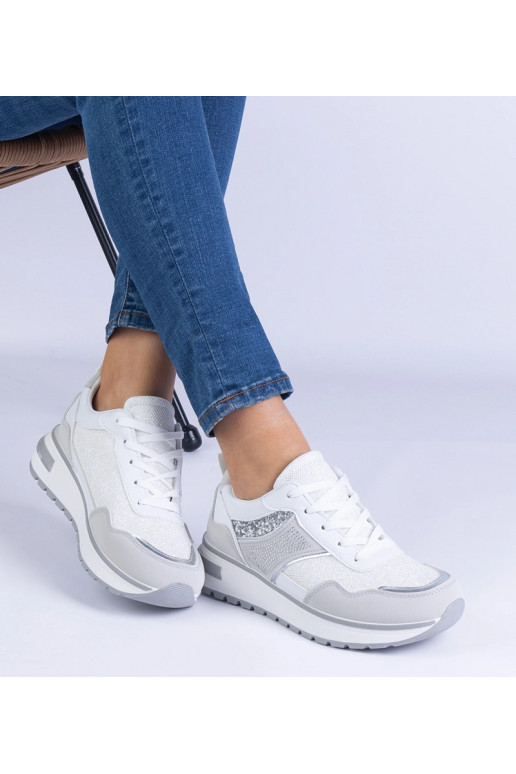 Weiße Sneakers mit Glitzer und...