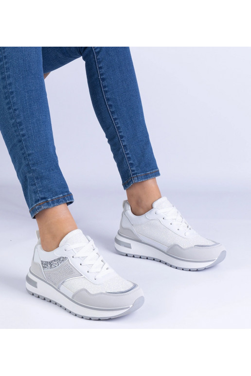 Weiße Sneakers mit Glitzer und...