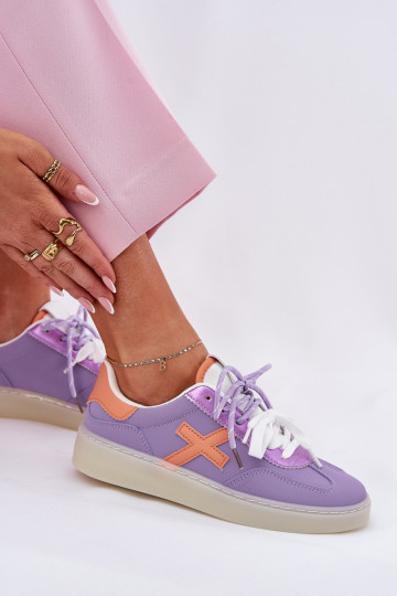 Niedrig Turnschuhe Feminin Violette Farbe Zelevelis