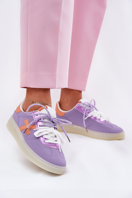 Niedrig Turnschuhe Feminin Violette Farbe Zelevelis