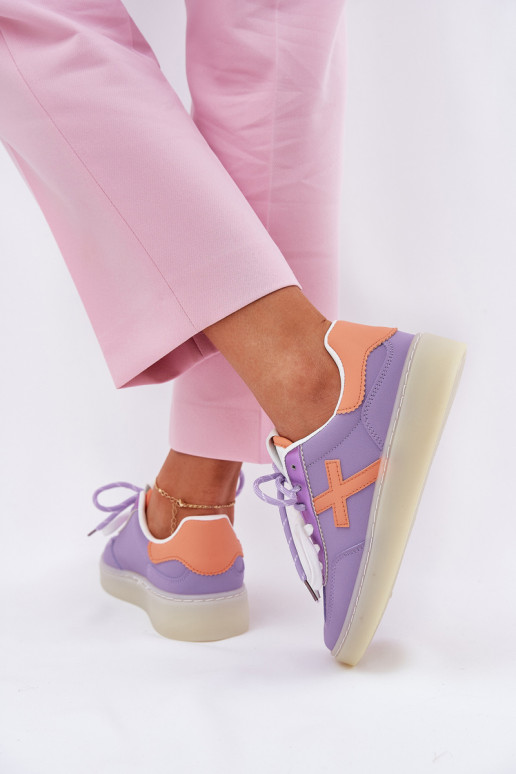 Niedrig Turnschuhe Feminin Violette Farbe Zelevelis