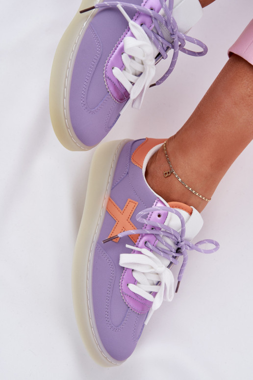 Niedrig Turnschuhe Feminin Violette Farbe Zelevelis