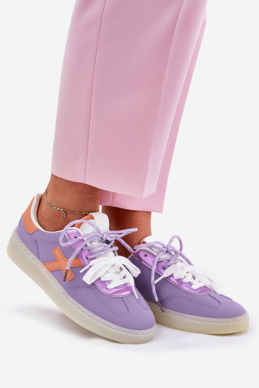 Niedrig Turnschuhe Feminin Violette Farbe Zelevelis