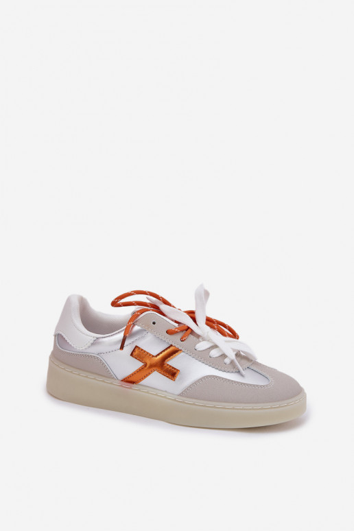 Niedrig Turnschuhe Feminin Silberfarbe Zelevelis