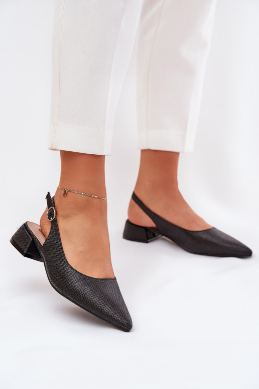 gemusterte Sandalen Feminin Ermöglicht Subtilm Obcasie schZuarze Farbe Jorela