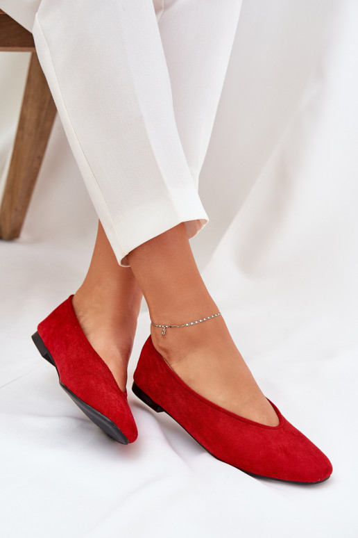 Klassisches Stilvollll Ballerinas Z aus Öko-INildlederu rote Farbe Osallin Klassisches Stilvollll Ballerinas Z aus Öko-INildlederu rote Farbe Osallin