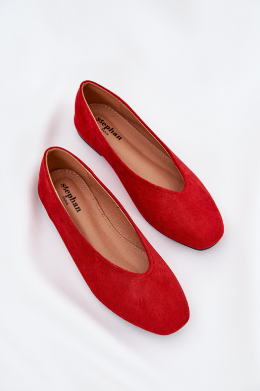 Klassisches Stilvollll Ballerinas Z aus Öko-INildlederu rote Farbe Osallin Klassisches Stilvollll Ballerinas Z aus Öko-INildlederu rote Farbe Osallin