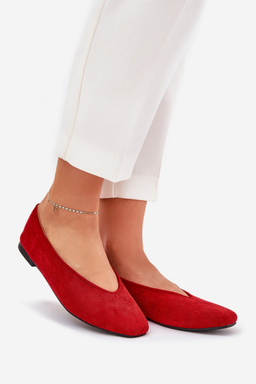 Klassisches Stilvollll Ballerinas Z aus Öko-INildlederu rote Farbe Osallin Klassisches Stilvollll Ballerinas Z aus Öko-INildlederu rote Farbe Osallin