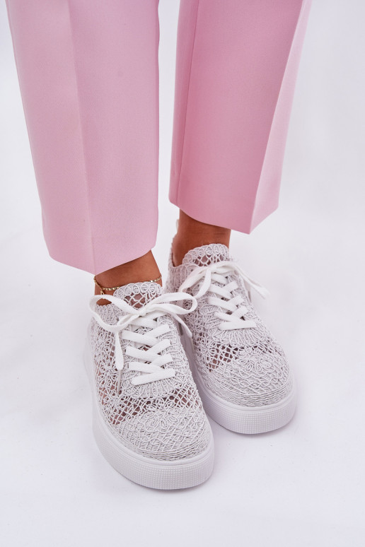 mit durchbrochenen Elementen Turnschuhe Feminin mit einer Plattform Zueiße Farbe Aranelith mit durchbrochenen Elementen Turnschuhe Feminin mit einer Plattform Zueiße Farbe Aranelith