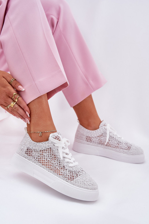 mit durchbrochenen Elementen Turnschuhe Feminin mit einer Plattform Zueiße Farbe Aranelith mit durchbrochenen Elementen Turnschuhe Feminin mit einer Plattform Zueiße Farbe Aranelith