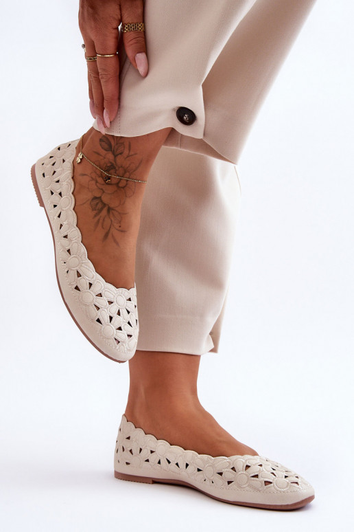 Glänzende durchbrochene Schuhe Beige Visionary Glänzende durchbrochene Schuhe Beige Visionary
