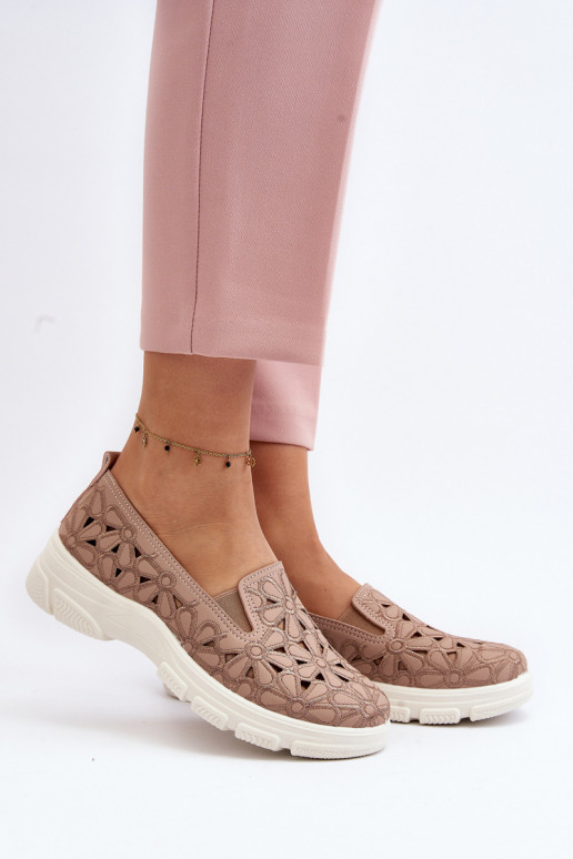 mit durchbrochenen Elementen Schuhe Feminin pinke Farbe Emilei mit durchbrochenen Elementen Schuhe Feminin pinke Farbe Emilei