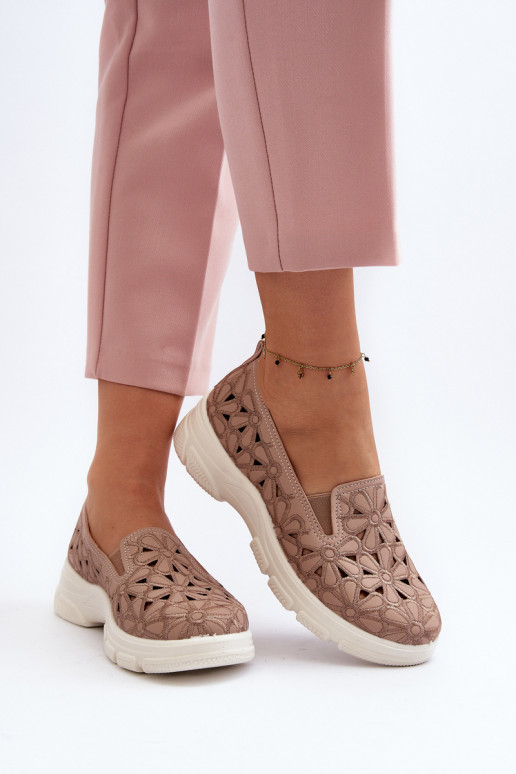 mit durchbrochenen Elementen Schuhe Feminin pinke Farbe Emilei mit durchbrochenen Elementen Schuhe Feminin pinke Farbe Emilei