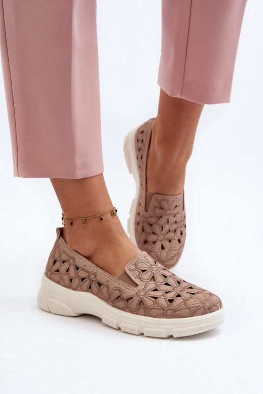mit durchbrochenen Elementen Schuhe Feminin pinke Farbe Emilei mit durchbrochenen Elementen Schuhe Feminin pinke Farbe Emilei
