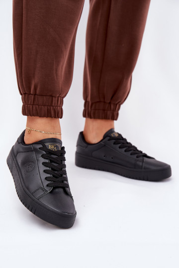 Niedrige Freizeitschuhe aus Eko-Leder Big Star NN274576 in Schwarz 2