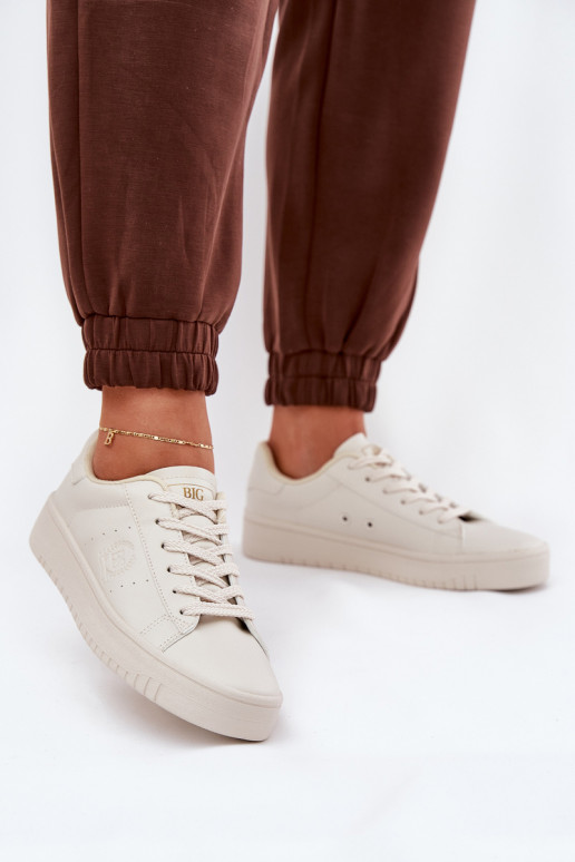 Niedrig Freizeitschuhe aus Öko-Leder Big Star NN274578 Beige Niedrig Freizeitschuhe aus Öko-Leder Big Star NN274578 Beige