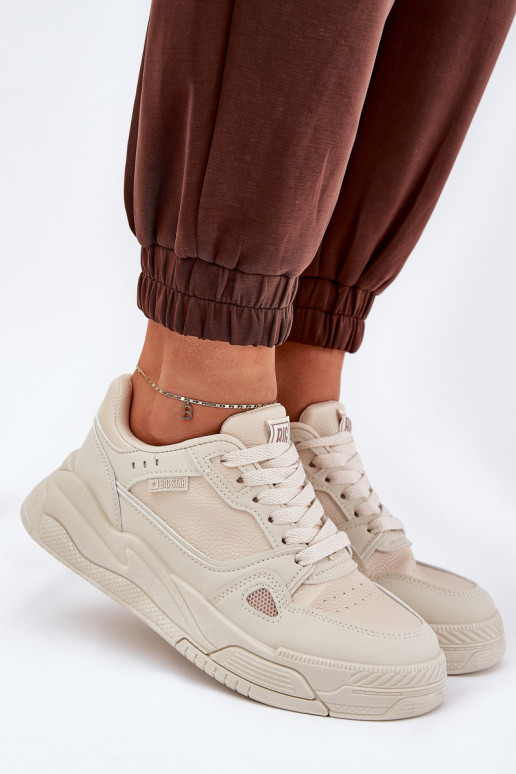 Feminin Sneakers Stilvollllschuhe Big Star NN274668 Beige