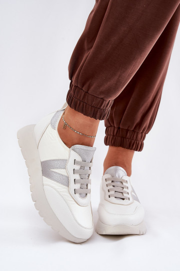 Sportschuhe Moteriškas mit Plateau Vinceza 58510 in Weiß