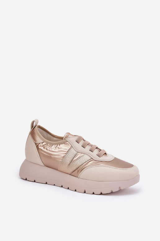 Turnschuhe Feminin mit einer Plattform Vinceza 58510 goldene Farbe Turnschuhe Feminin mit einer Plattform Vinceza 58510 goldene Farbe