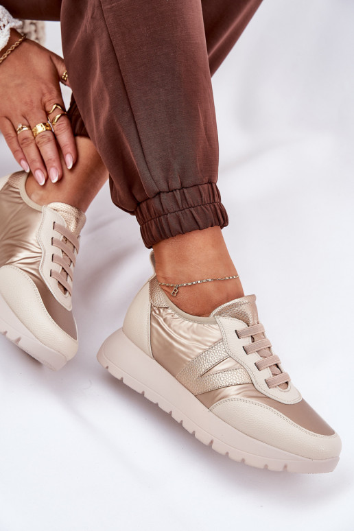 Turnschuhe Feminin mit einer Plattform Vinceza 58510 goldene Farbe Turnschuhe Feminin mit einer Plattform Vinceza 58510 goldene Farbe