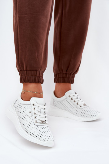 Damen Leder-Sportschuhe Vinceza 79532 in Weiß 2