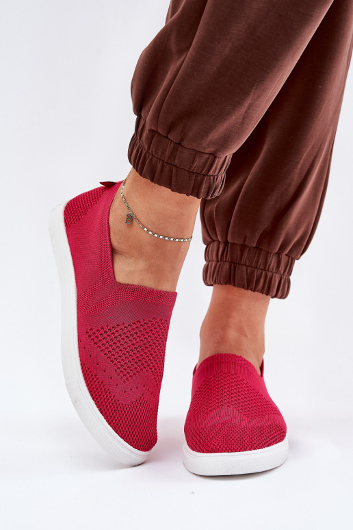 Feminin Turnschuhe Slip-on Big Star FF274A605 pinke Farbe