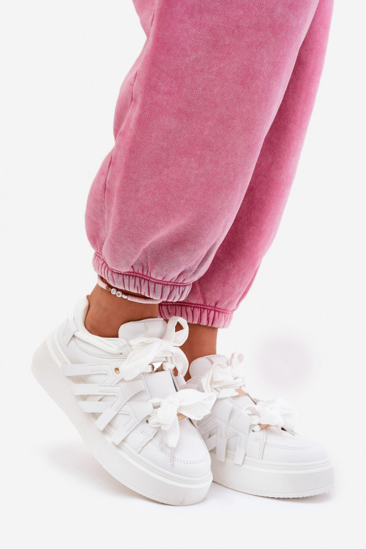 Eko Haut Sneakers Stilvollllschuhe mit einer Plattform Zueiße Farbe Penolle