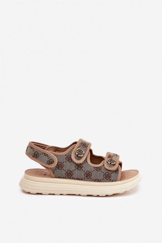 Feminin Gemustert  Sandalen Ze goldene Farbemi Detalami Khaki-Farbe Pefese Feminin Gemustert  Sandalen Ze goldene Farbemi Detalami Khaki-Farbe Pefese