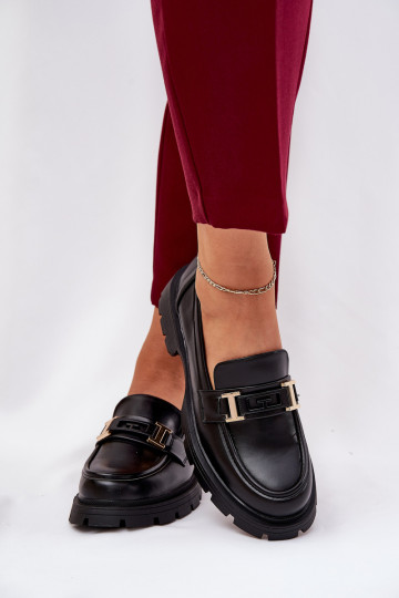 Mokassins für Damen aus Öko-Leder schZuarze Farbe Lomnela