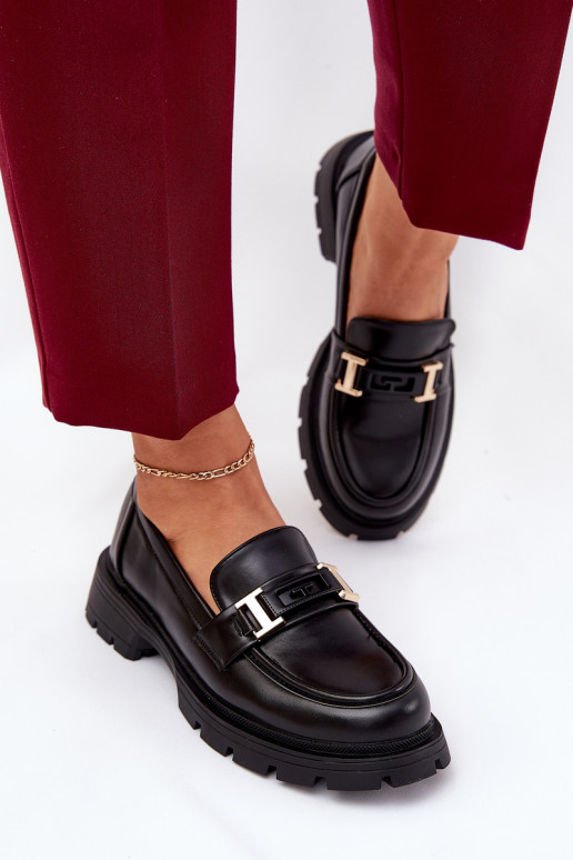 Mokassins für Damen aus Öko-Leder schZuarze Farbe Lomnela