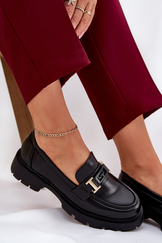 Mokassins für Damen aus Öko-Leder schZuarze Farbe Lomnela