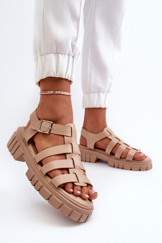 Sandalen Feminin Beige Rosarose
