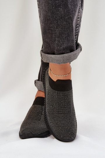 Slipper Sportlich für Damen mit Dekoration D&A TIN121 in Schwarz 2