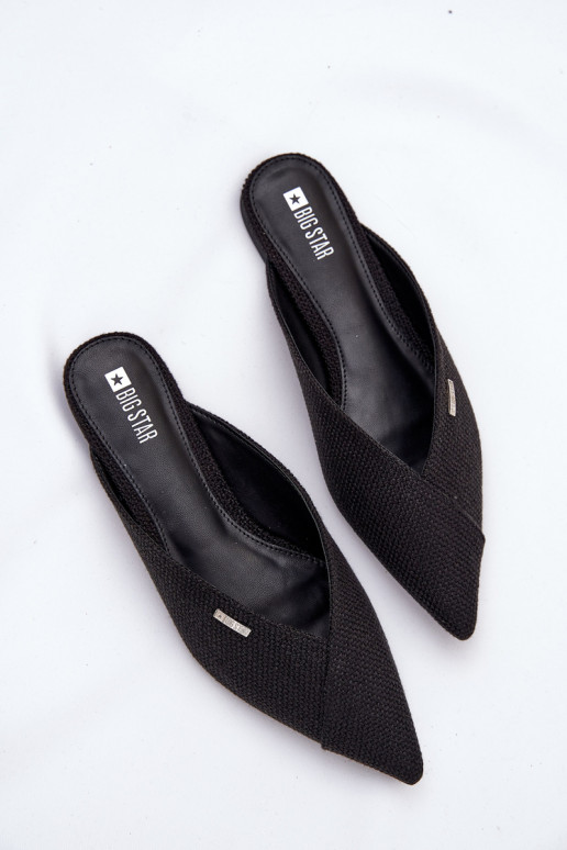 Damenhausschuhe Ze Szpiczastymi Noskami Big Star RR274210 schZuarze Farbe Damenhausschuhe Ze Szpiczastymi Noskami Big Star RR274210 schZuarze Farbe