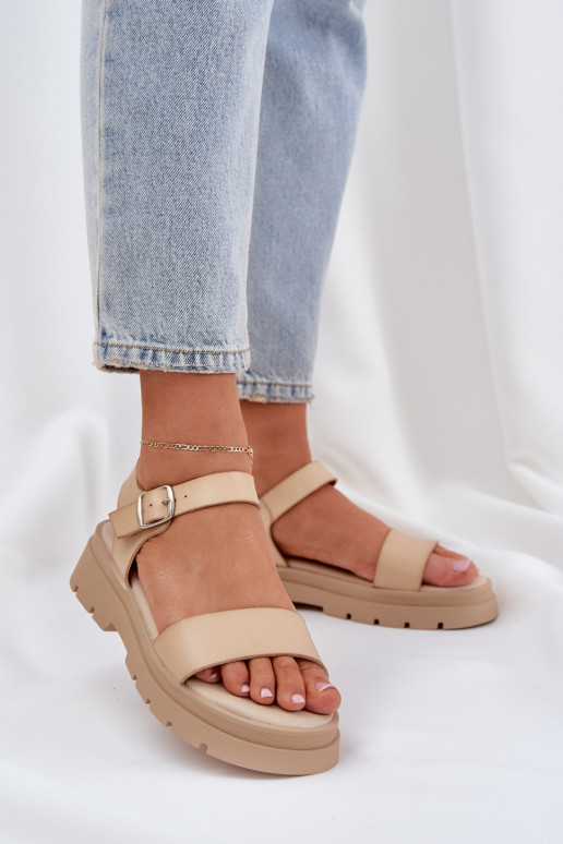 Damen-Sandalen mit Plateau in...