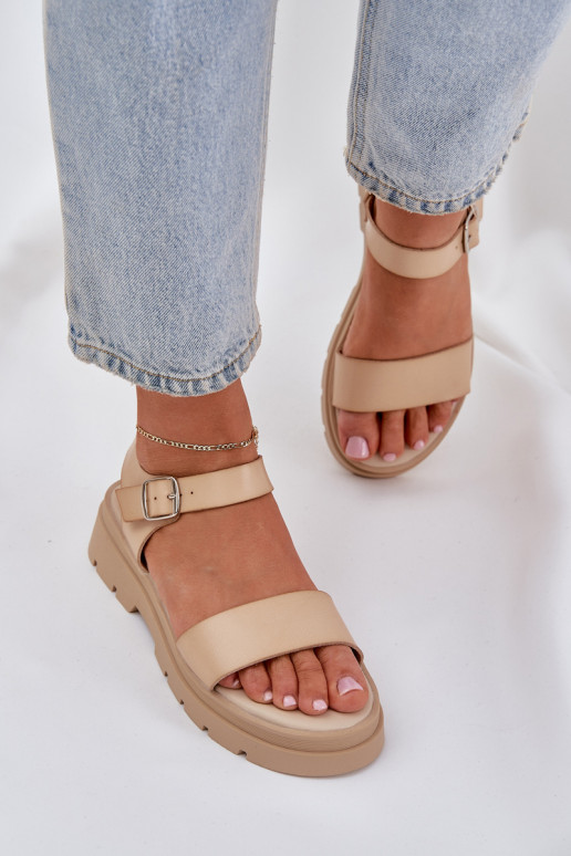 Damen-Sandalen mit Plateau in...