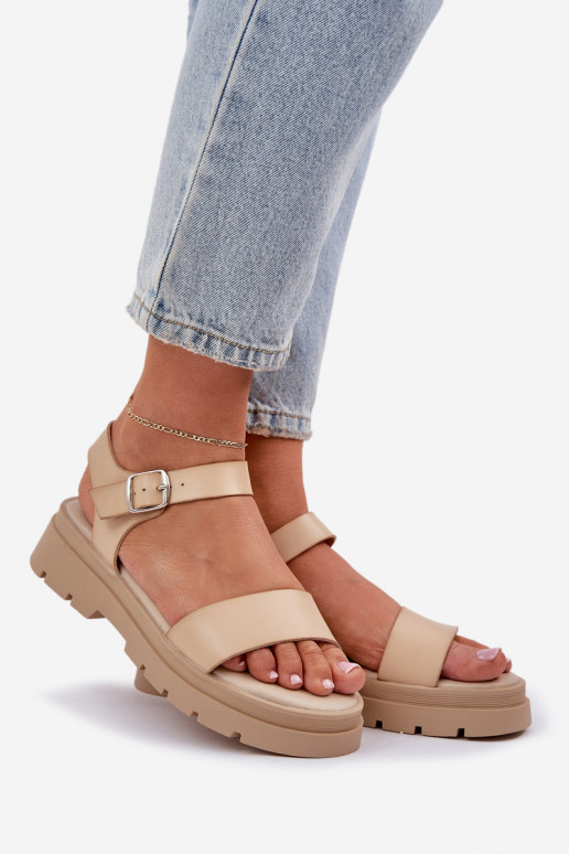 Damen-Sandalen mit Plateau in...
