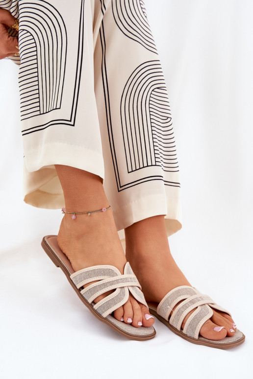 Klassisches Stilvollll Hausschuhe FrauenZuohnung Beige Scazze