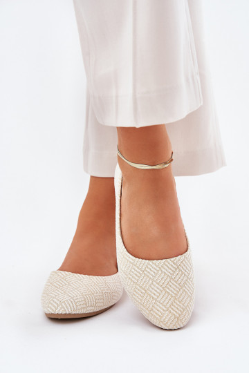 Ballerinas FrauenZuohnung mit Glanz goldene Farbe Tatorelis 2