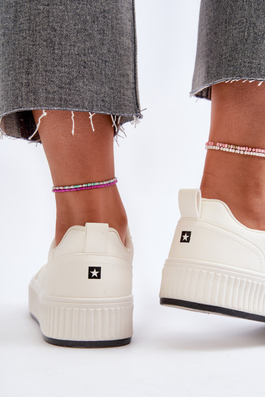 Sneakers Stilvollllschuhe Feminin mit einer Plattform Big Star NN274254 Zueiße Farbe