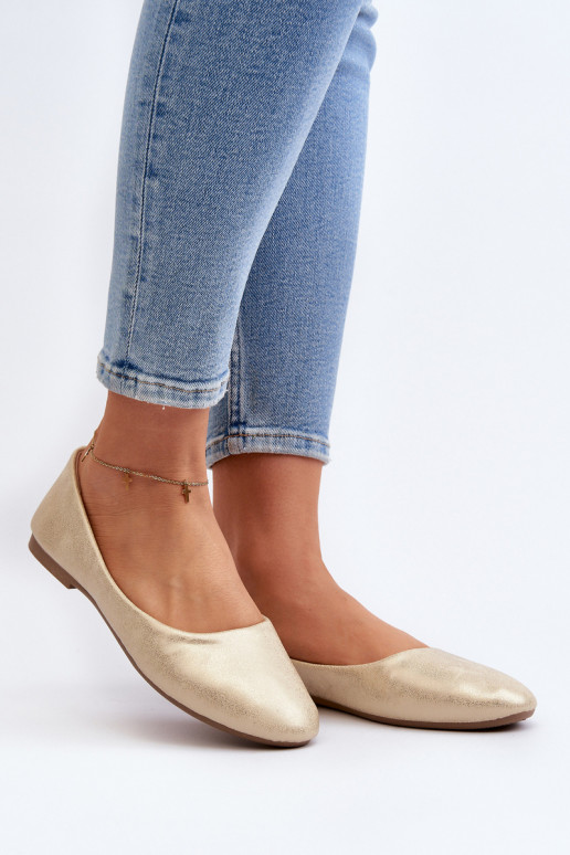 Haut Klassisches Stilvollll Ballerinas goldene Farbe Stacee Haut Klassisches Stilvollll Ballerinas goldene Farbe Stacee