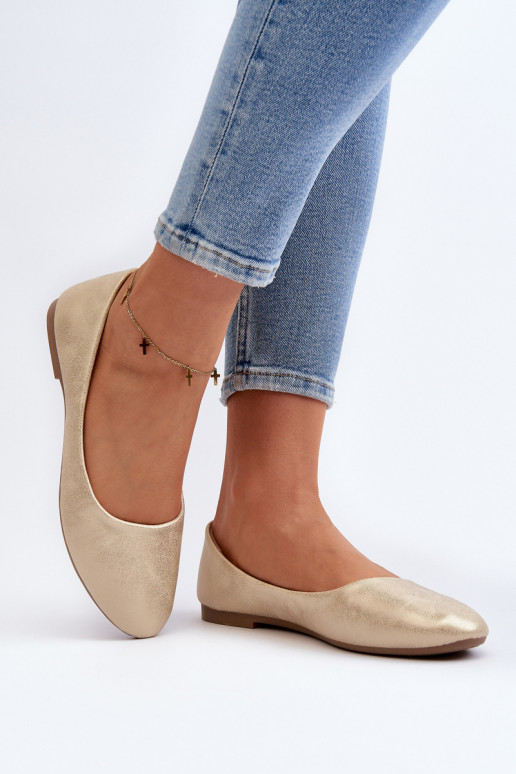 Haut Klassisches Stilvollll Ballerinas goldene Farbe Stacee Haut Klassisches Stilvollll Ballerinas goldene Farbe Stacee