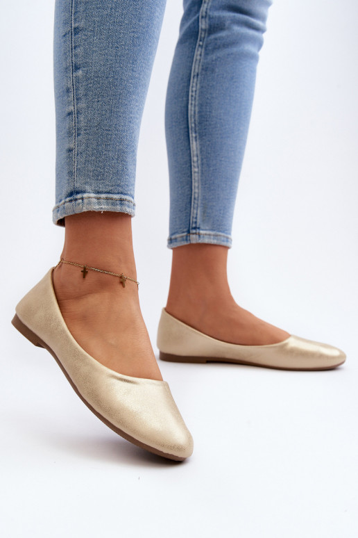 Haut Klassisches Stilvollll Ballerinas goldene Farbe Stacee Haut Klassisches Stilvollll Ballerinas goldene Farbe Stacee