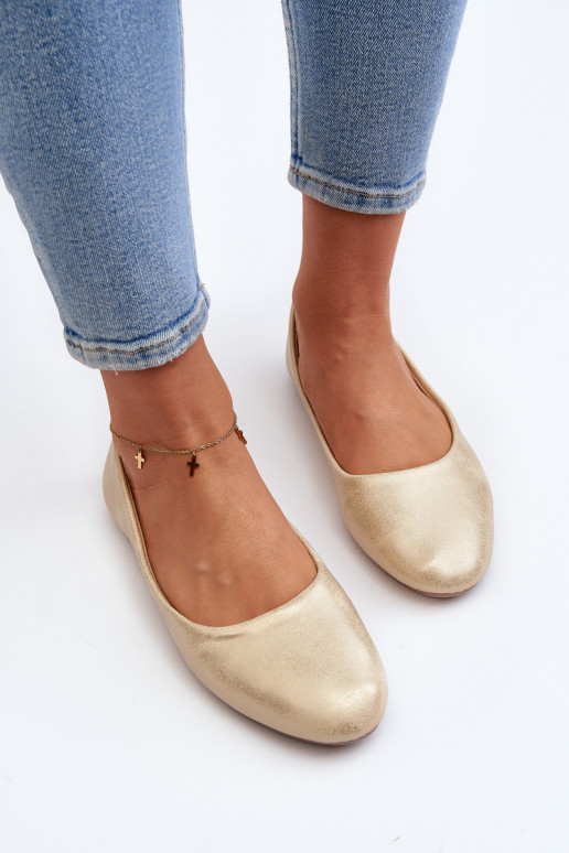 Haut Klassisches Stilvollll Ballerinas goldene Farbe Stacee Haut Klassisches Stilvollll Ballerinas goldene Farbe Stacee