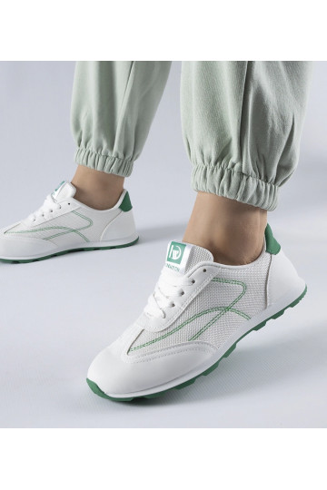 Weiß-grüne Sport-Sneakers... 2